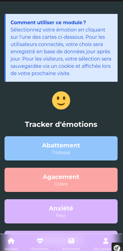 Screenshot de l'application