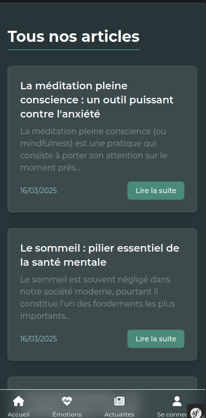 Screenshot de l'application