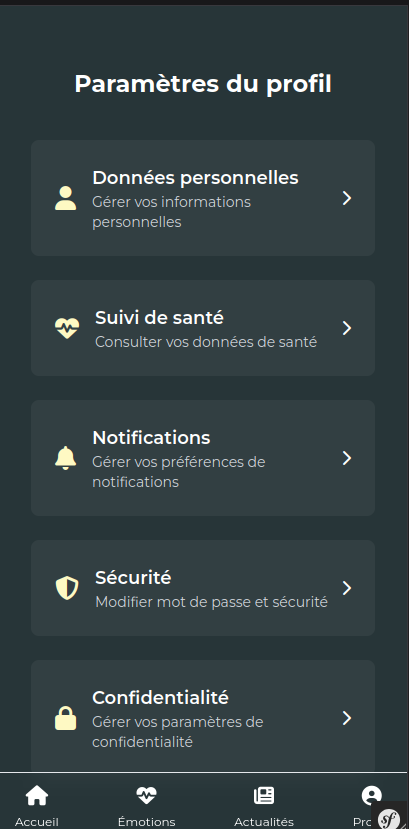 Screenshot de l'application